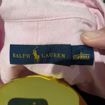 Ralph Lauren Polo Ralph Lauren 100% Cotton Pink Shirt Size Large Button Down Collar Classic Fit