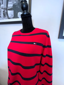 Tommy Hilfiger 100% Cotton Women’s Red Striped Knit Sized Large