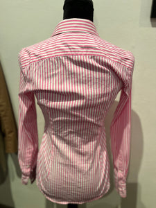 Polo Ralph Lauren 100% Cotton Pink / White Stripe Shirt Size 0 XS