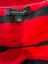 Load image into Gallery viewer, Tommy Hilfiger 100% Cotton Women’s Red Striped Knit Sized Large