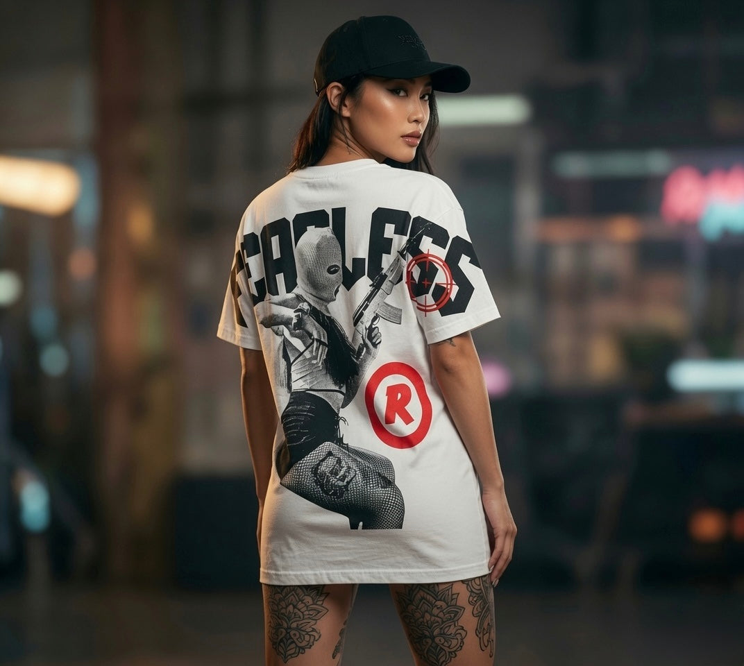 Street & Juice Fearless 100% Cotton Cream Graphic Tee