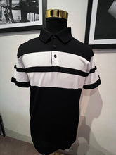 Load image into Gallery viewer, Paul &amp; Shark 100% Cotton Arm Badge Logo Polo Shirt Size XL Made in Italy Black &amp; White Strip Classic Fit