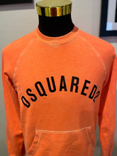 Load image into Gallery viewer, Dsquared2 100% Cotton Orange Sweater Size Small with Front Pocket Made in Italy