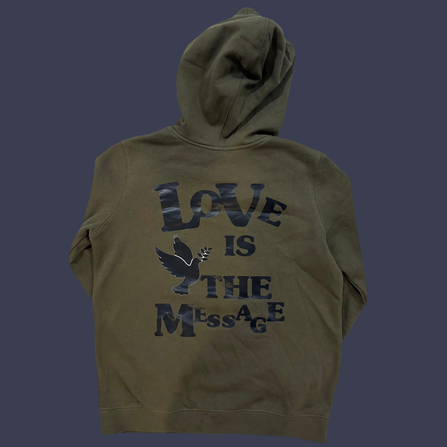 Street & Juice Kids 100% Cotton Green Chest Logo Hoodie