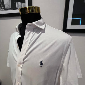 Ralph Lauren Polo Ralph Lauren 100% Cotton Short Sleeve White Summer Shirt Custom Slim Fit Stretch Mesh