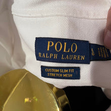 Load image into Gallery viewer, Ralph Lauren Polo Ralph Lauren 100% Cotton Short Sleeve White Summer Shirt Custom Slim Fit Stretch Mesh
