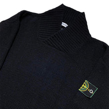 Load image into Gallery viewer, Stone Island Vintage AW1992 Black Wool Turtle Neck Sweater complete with Green Edged Badge size XL