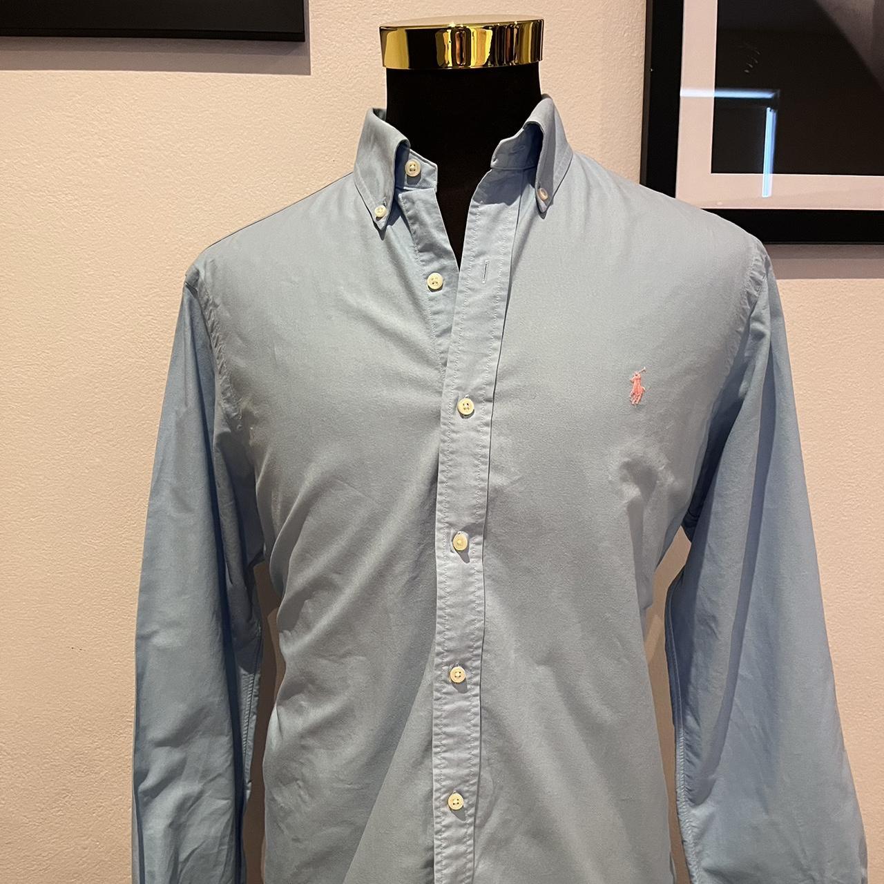 Ralph Lauren Polo Ralph Lauren 100% Cotton Pastel Blue Shirt Size Large Button Down Collar