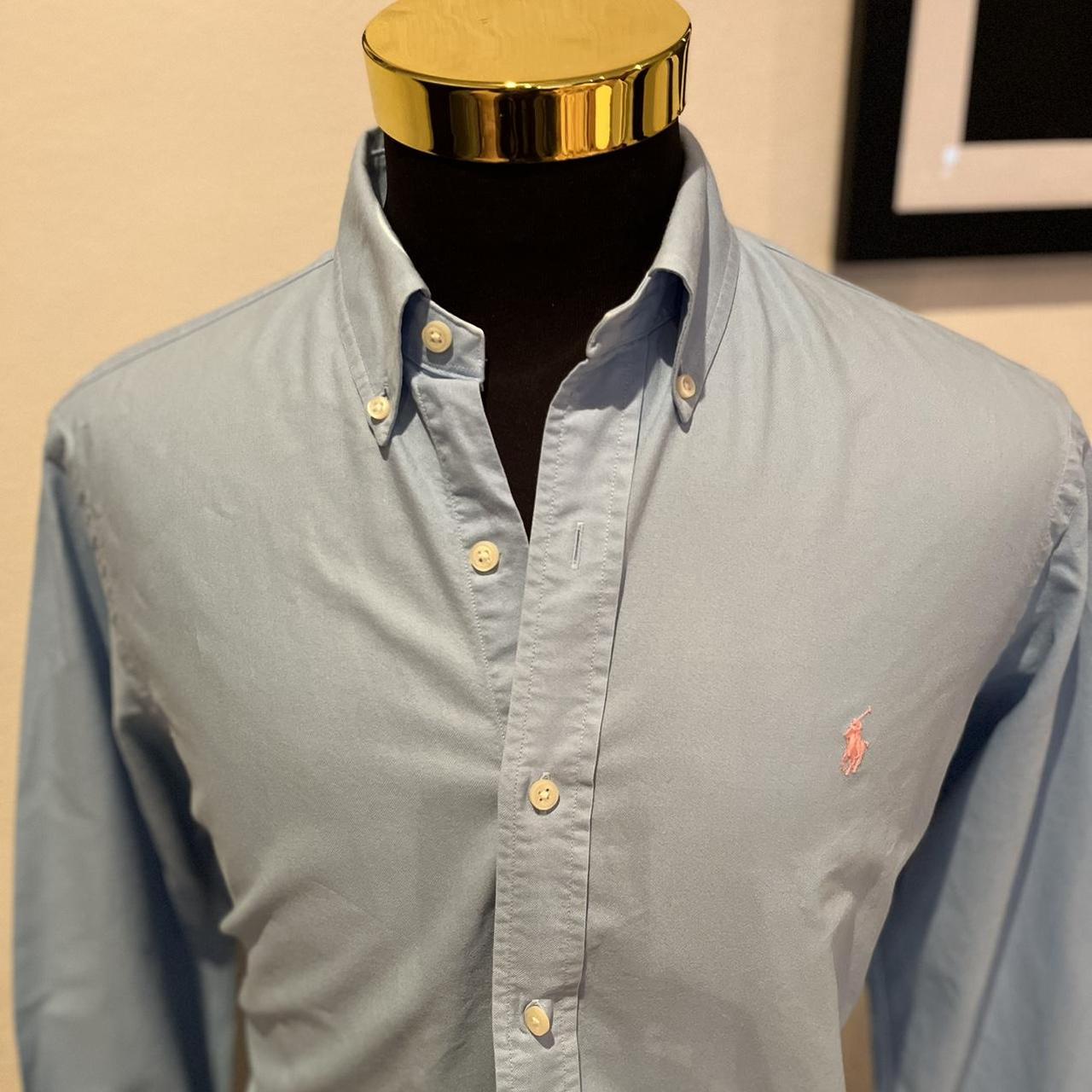 Ralph Lauren Polo Ralph Lauren 100% Cotton Pastel Blue Shirt Size Large Button Down Collar