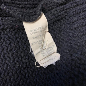 Stone Island Vintage AW1992 Black Wool Turtle Neck Sweater complete with Green Edged Badge size XL