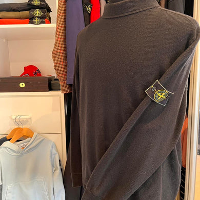 Stone Island Vintage Turtle Neck Wool Jumper Size XL Made in Italy