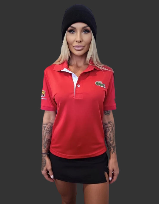 Lacoste Vintage Australian Open Women’s Red Polo Size 3 Small