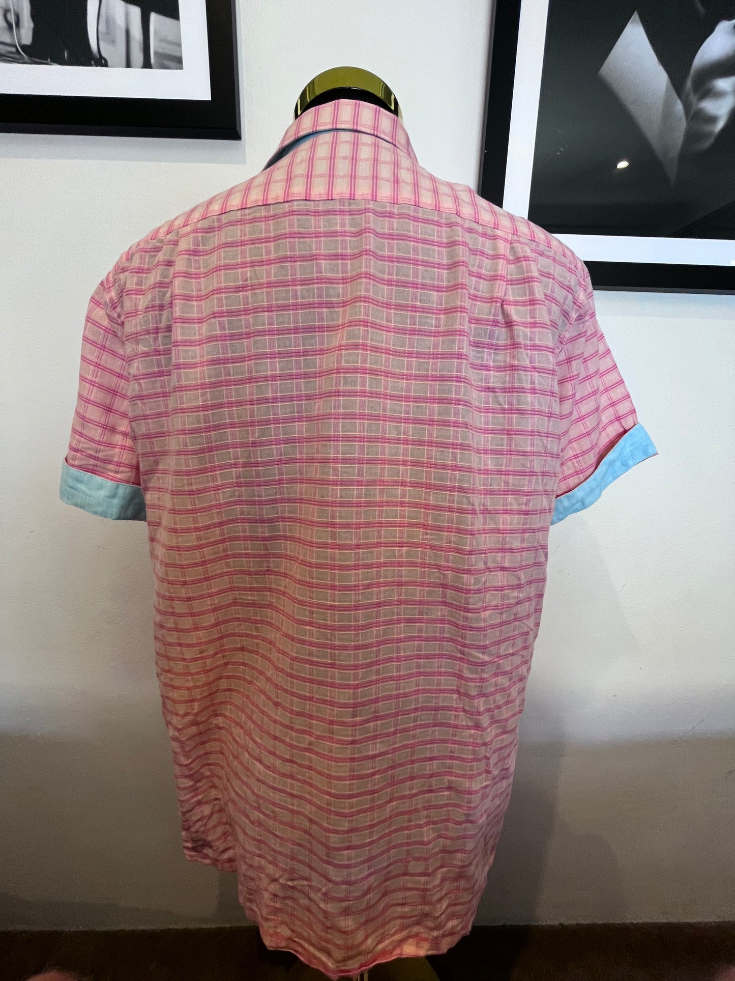 Scotch & Soda Linen Orange Beach Shirt Size XL Logo Embroidered