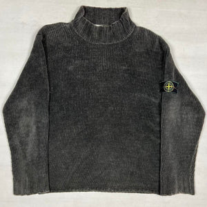 Stone Island Vintage Cotton Velour Role Neck sweater Size Large fits Large to XL AW1998
