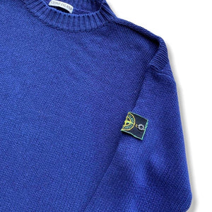 Stone Island Vintage Crew Neck Wool Jumper Size Large Fits Large to XL