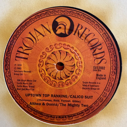 Althea & Donna “Uptown Top Ranking” 2 Track 12inch Vinyl Record Trojan Records
