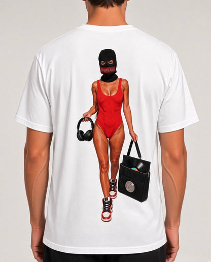 Street & Juice ‘Jockey Slut’ 100% Heavyweight White Cotton Graphic Tee