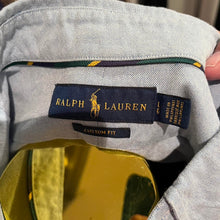 Load image into Gallery viewer, Ralph Lauren 100% Cotton Custom Pastel Blue Fit Logo Print Shirt Size XL