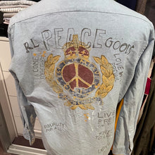 Load image into Gallery viewer, Ralph Lauren 100% Cotton Custom Pastel Blue Fit Logo Print Shirt Size XL