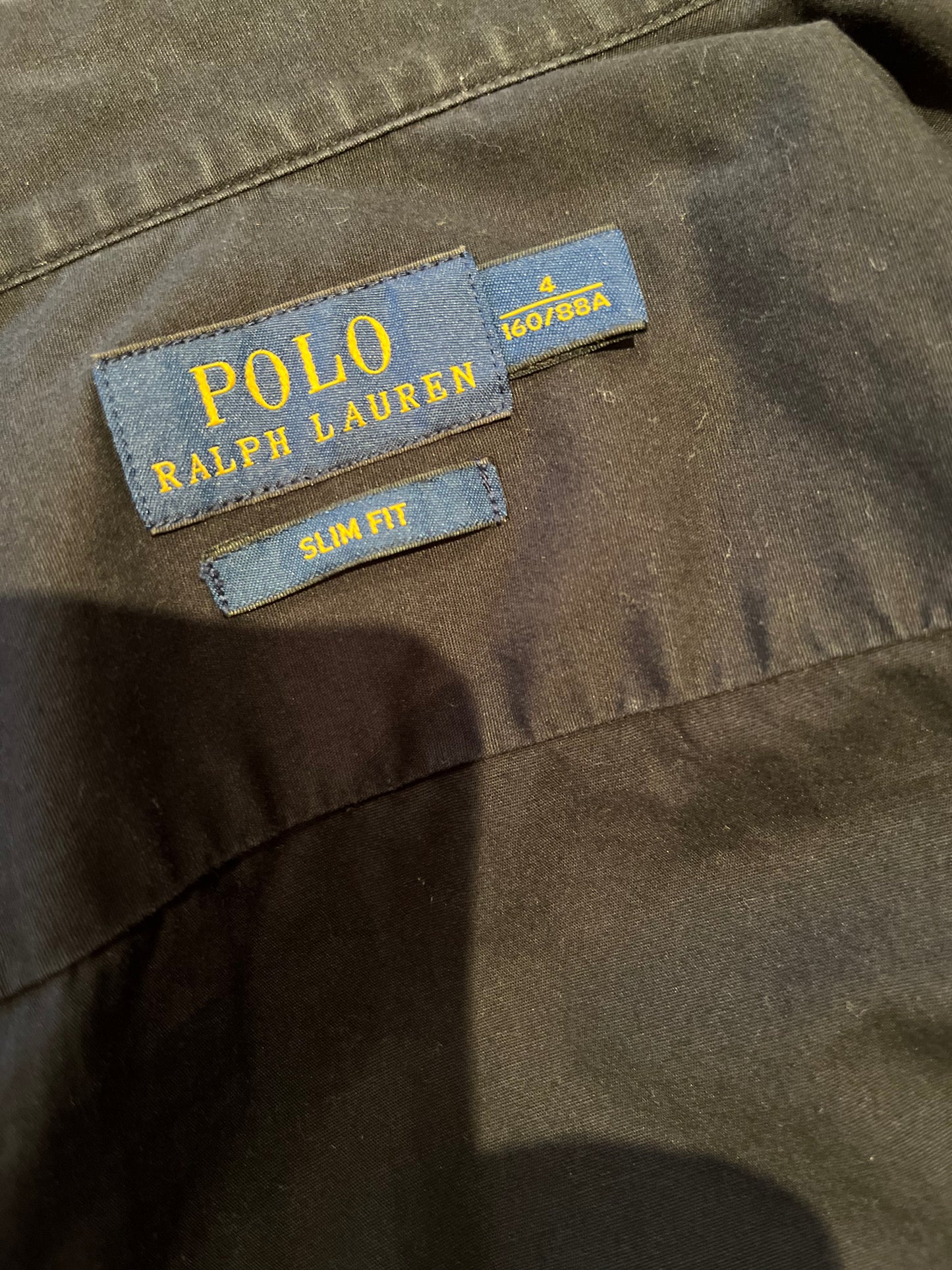 Polo Ralph Lauren Women’s 100% Cotton Black Shirt Size 4 Slim Fit