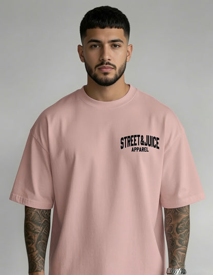 Street & Juice ‘In Vinyl We Trust’ Salmon Graphic T-shirt 100% Heavyweight Cotton