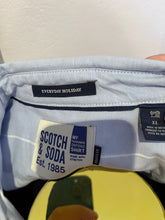 Load image into Gallery viewer, Scotch &amp; Soda 100% Cotton Blue / White Stripe Oxford Shirt Size XL Regular Fit