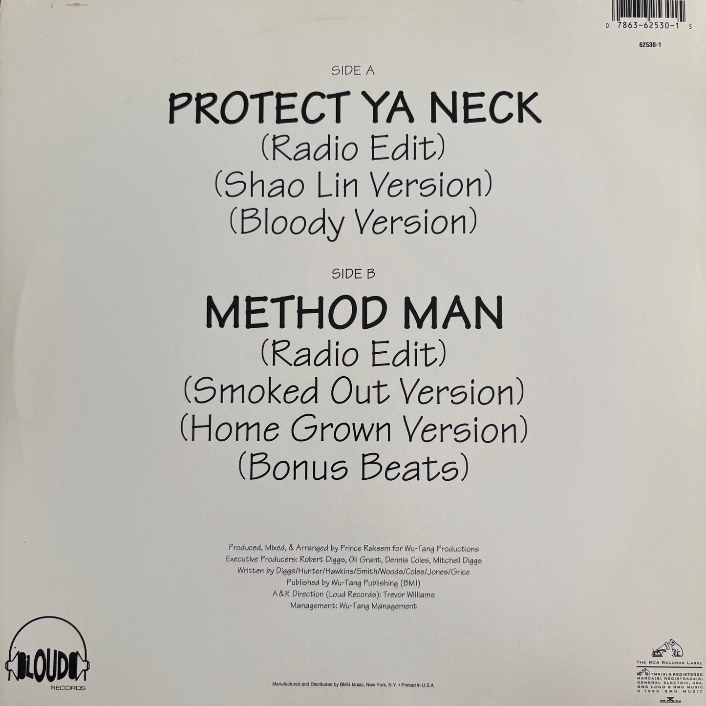 Wu Tang Clan “Protect Ya Neck” 7 Track 12” Vinyl Record Loud Records