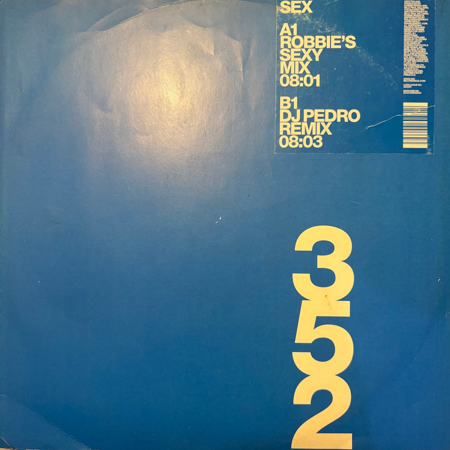 Robbie Rivera Feat Billy Paul W “Sex” 2 Version 12inch Vinyl Record