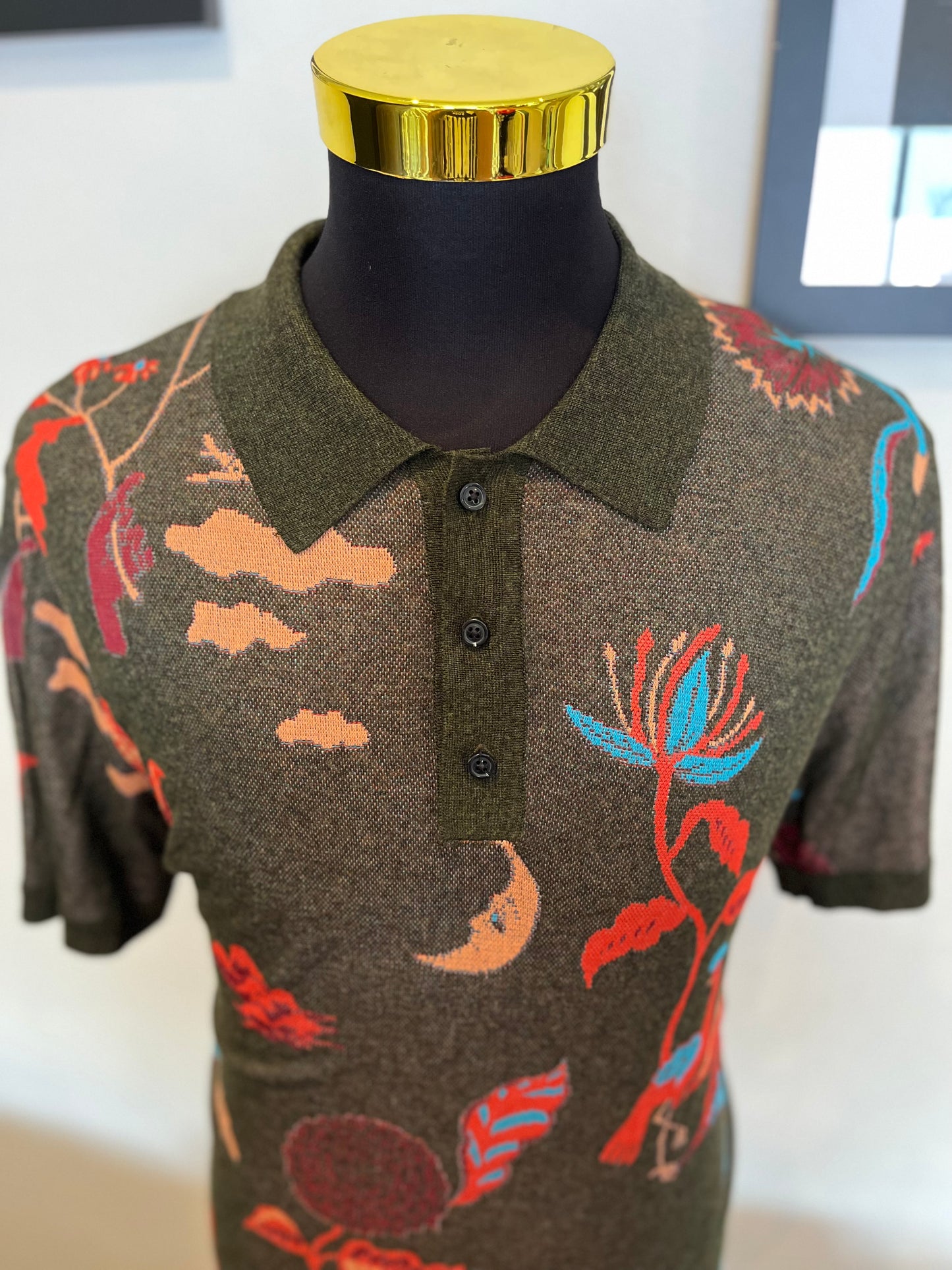 Scotch & Soda Embroidered Pattern Polo Shirt Size XL
