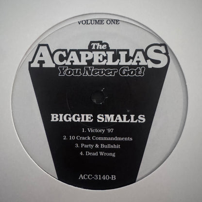 The Acapellas Vol 1 Ft 2pac & Biggie 8 Track 12inch Vinyl LP