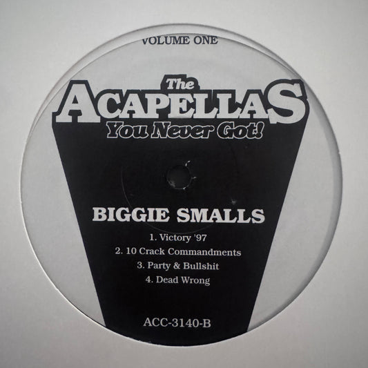 The Acapellas Vol 1 Ft 2pac & Biggie 8 Track 12inch Vinyl LP