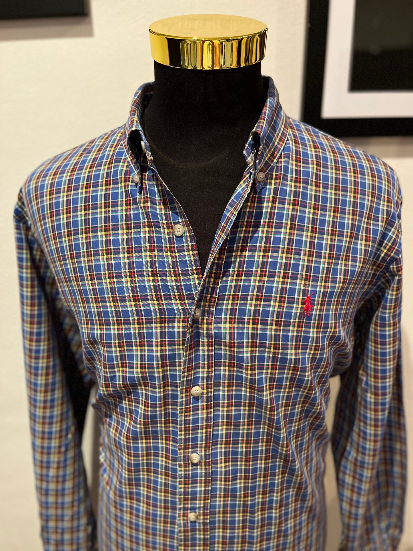 Ralph Lauren 100% Cotton Custom Fit Check Shirt Size XXL