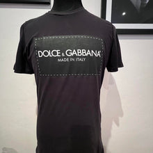 Load image into Gallery viewer, Dolce &amp; Gabbana 100% Cotton Black Logo Print Tee Size Medium Made in Italy