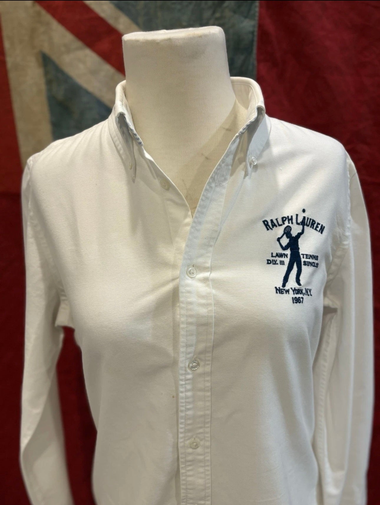 Ralph Lauren Women’s 100% Cotton White Chest Logo Shirt Size 10
