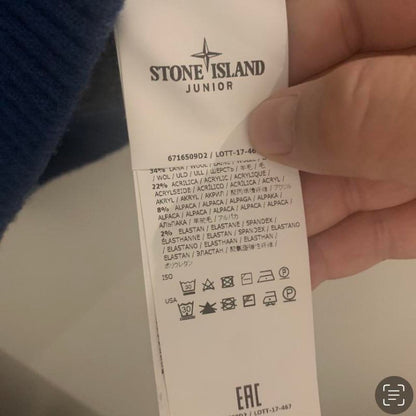 Stone Island Stone Island Junior Blue Wool Sweater Size 5