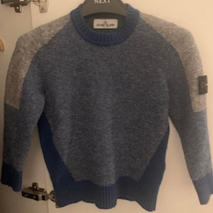 Stone Island Stone Island Junior Blue Wool Sweater Size 5