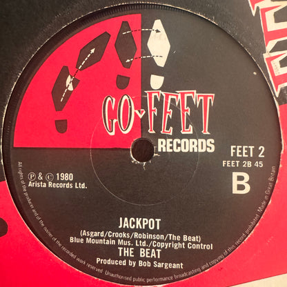 The Beat “Mirror In The Bathroom” 2 Track 7inch Vinyl Go-Feet Records 1980