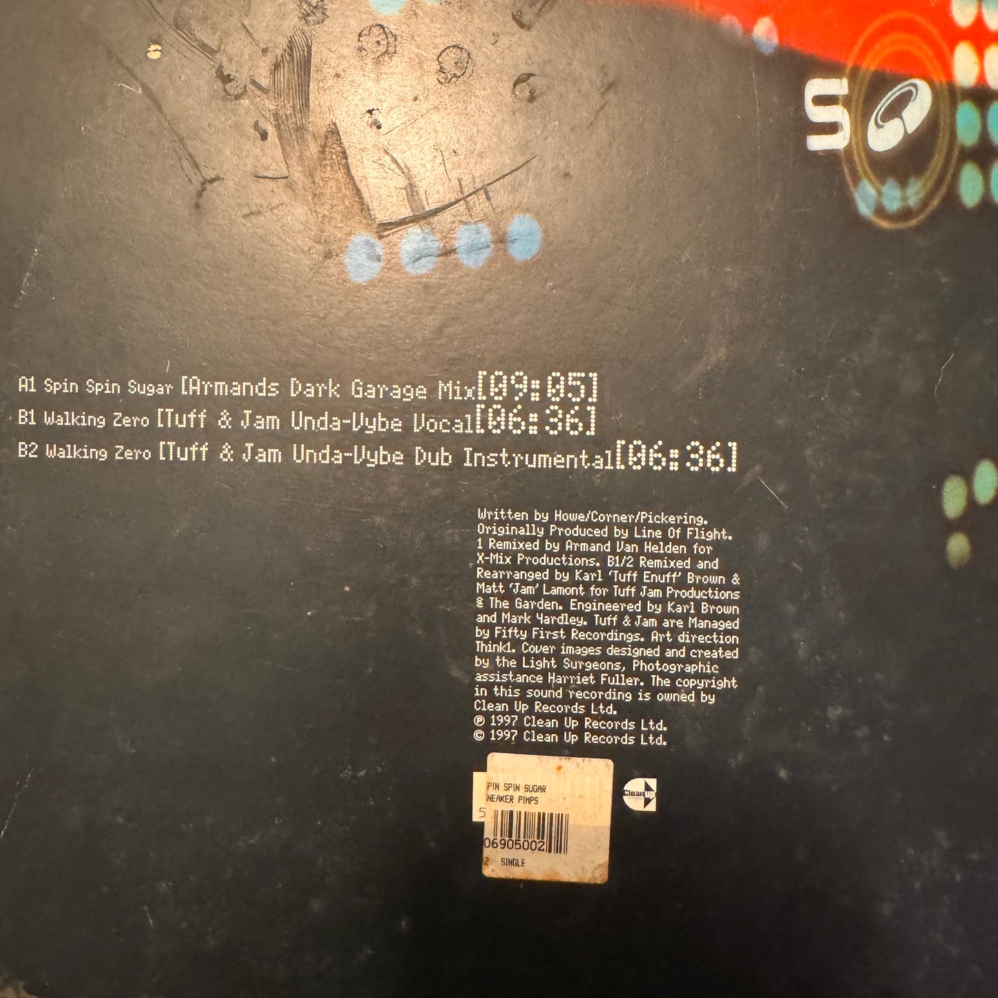 Sneaker Pimps “Spin Spin Sugar” Armand’s Dark Garage Mix 3 Version 12inch vinyl record