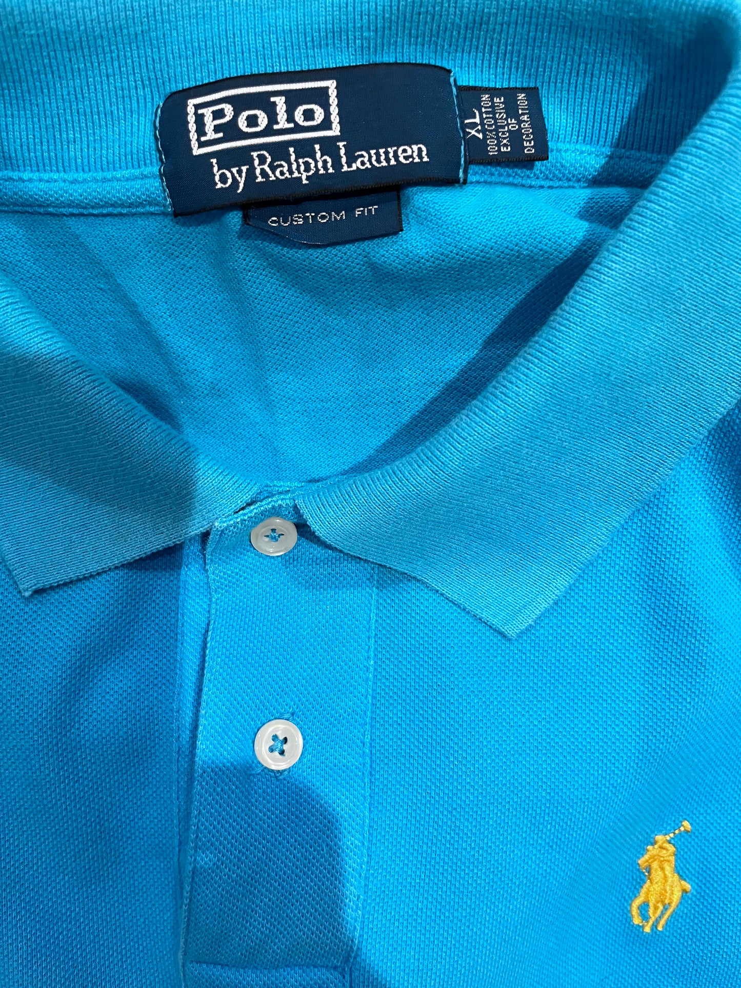 Polo Ralph Lauren 100% Cotton Blue Polo Shirt Size XL