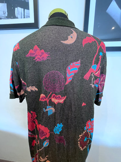 Scotch & Soda Embroidered Pattern Polo Shirt Size XL