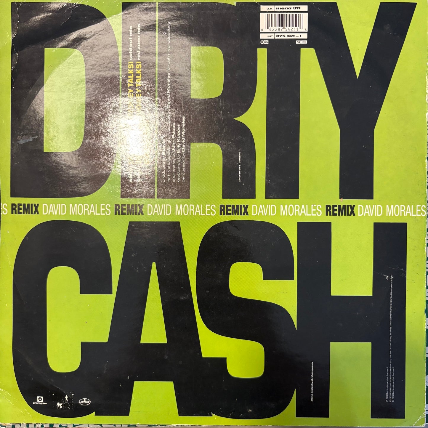 Adventures Of Stevie V “Dirty Cash” Sold Out Mix 3 Track 12inch Vinyl Record