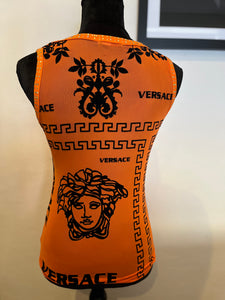 Versace Versace Sport Women’s Logo Embroidered Vest Size L Super Slim Fit Made in Italy