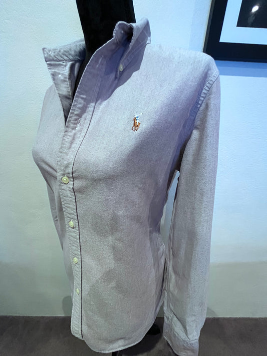 Ralph Lauren Women’s 100% Cotton Lilac Oxford Shirt Size Large Custom Fit
