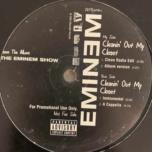 Eminem “Cleanin Out My Closet” 4 Track 12inch Vinyl Single