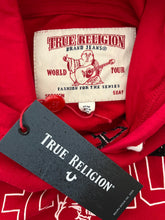 Load image into Gallery viewer, True Religion 100% Cotton Logo Embroidered Red Hoodie Size M BNWT