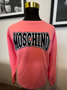 Moschino 100% Cotton Logo Embroidered Sweater Size Large