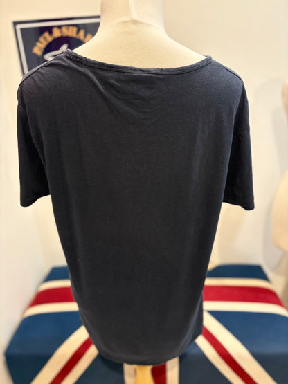Scotch & Soda 100% Cotton Blue Chest Logo Tee