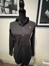 Load image into Gallery viewer, Polo Ralph Lauren Women’s 100% Cotton Black Shirt Size 4 Slim Fit