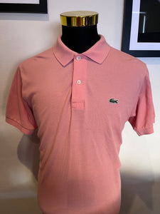 Lacoste 100% Cotton Pink Polo Shirt Size XL Classic Fit
