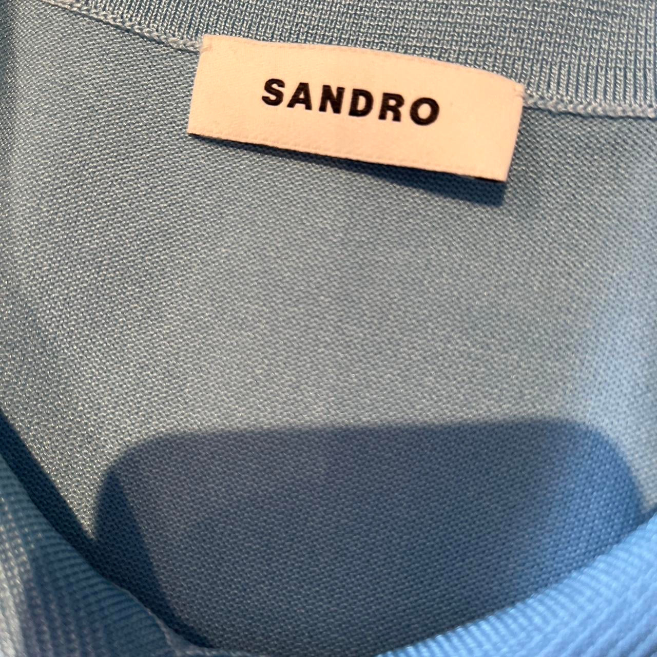 Sandro 82% Acetate Blend Powder Blue Polo Size XL